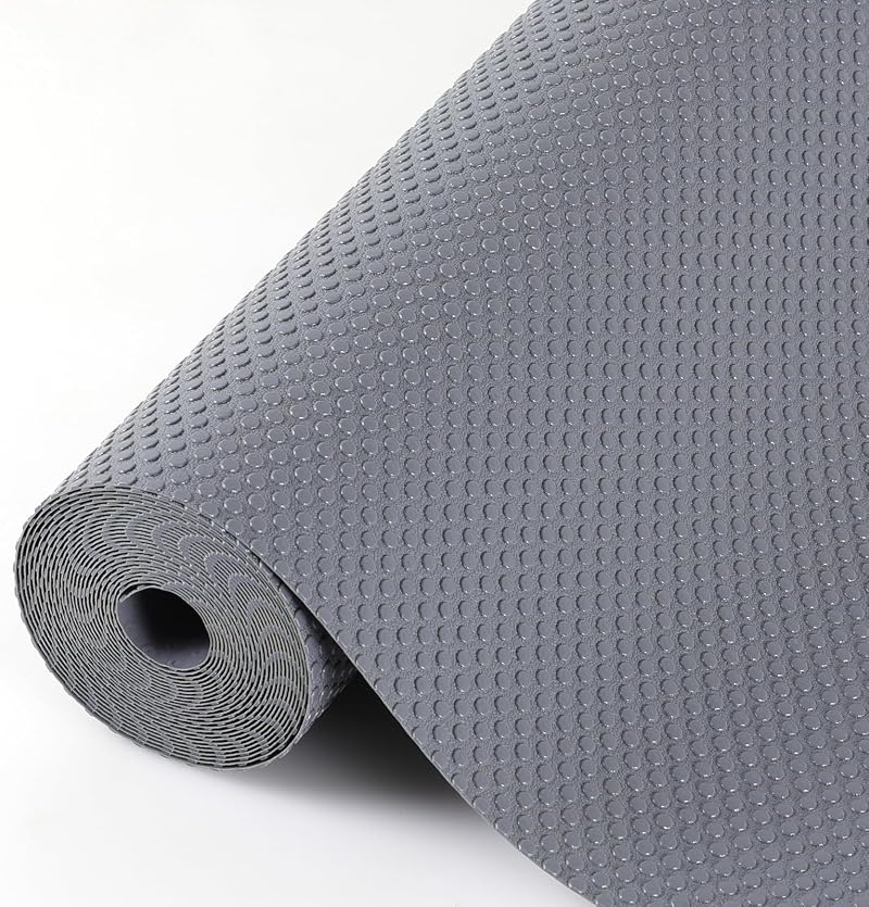 Hersvin Drawer Liners 70cm x 500cm EVA Non-Slip Non-Adhesive Dark Gray Dot
