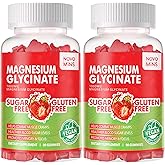 180 CT Magnesium Glycinate Gummies 1000mg - Sugar Free Magnesium Potassium Supplement with Vitamin D, B6, CoQ10 for Calm Mood