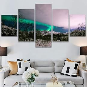 SIGNWIN 5 Panel Canvas Wall Art Astronomy &...