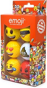 Emoji Official Novelty Golf Balls 6 Pack Multi-Color Brand Emoji view 2