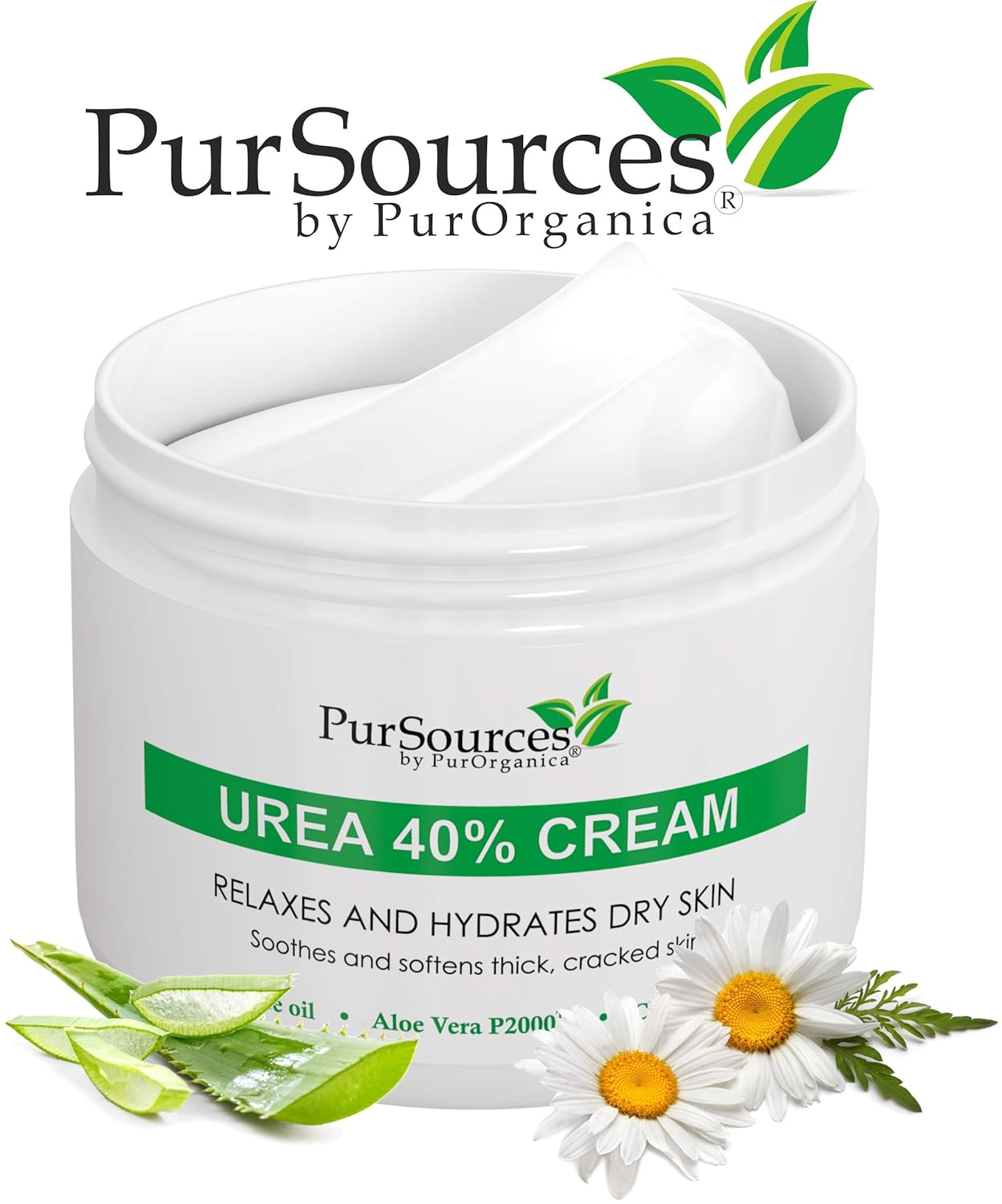PurSources Urea 40% Foot Cream - No Pumice Stone - Best Callus Remover - Moisturizes and Rehydrates Feet, Knees & Elbows - For Thick, Cracked, Rough, Dead & Dry Skin - 4 oz - 100% : Beauty