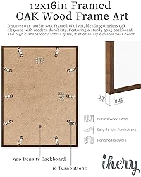 iHery Natural OAK Wood One Lost Sheep Framed Wall