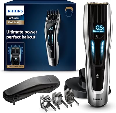 Hair Clipper Série 9000 - Tondeuse à Cheveux avec Interface à Balayage Tactile (Modèle HC9450/20)