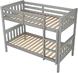 Blisswood Grey Wooden Bunk Bed, Solid Pine Frame, Twin Sleeper Kids Bed view 8