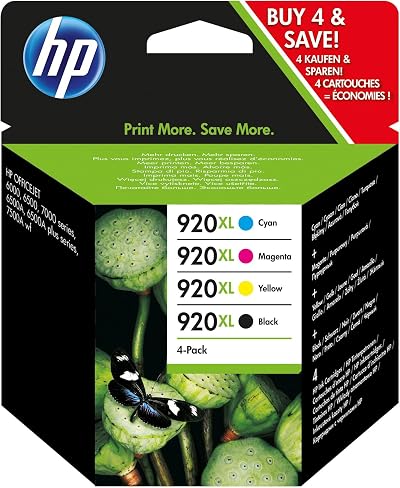HP 920XL High Yield Original Ink Cartridge Multipack Black Cyan Magenta Yellow