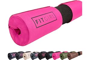 FITGIRL - Squat Pad and Hip Thrust Pad for Leg Day, Barbell Pad Stays in Place Secure, Thick Cushion for Comfortable Squats Lunges Glute Bridges, Olympic Bar and Smith Machine