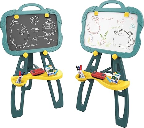 Coodoo Toddler Easel 4 In 1 Magnetic Board Chalkboard Painting Easel And Drawing White Board For Kids Easy Storage With Extra Accessories For 3 5 Year Old Boys And Girls Amazon Ca Home Kitchen