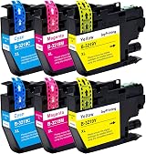 JoyPrinting LC3219XL Ink Cartridges 6 Pack Cyan Magenta Yellow for Brother