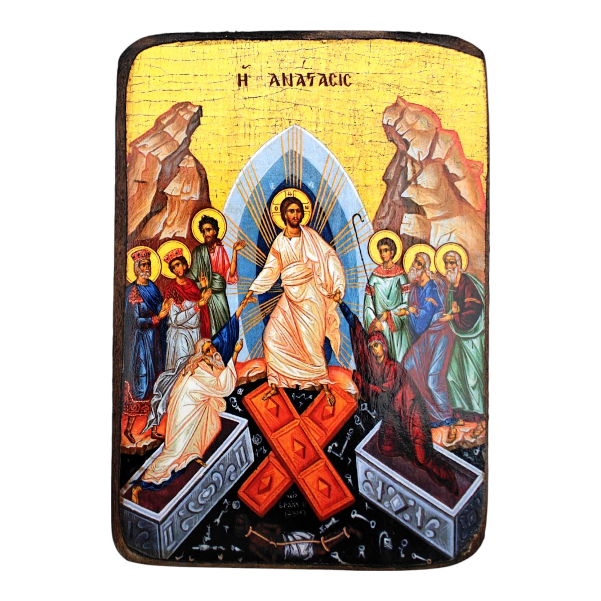 Wooden Greek Christian Orthodox Wood Icon of the
