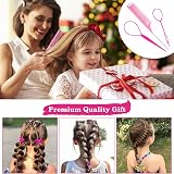 Sularpek Topsy Tail Hair Tool Set Pink 3pcs Looping Bun Updo Ponytail Comb view 8
