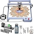 CREALITY FALCON 10w Laser Engraver with Air Assist, Laser Engraving Machine with Rotary Roller, 72W High Precision Laser Cutter and Engraver for Wood, Metal, Acrylic, Cylindrical Objects, Tumblers