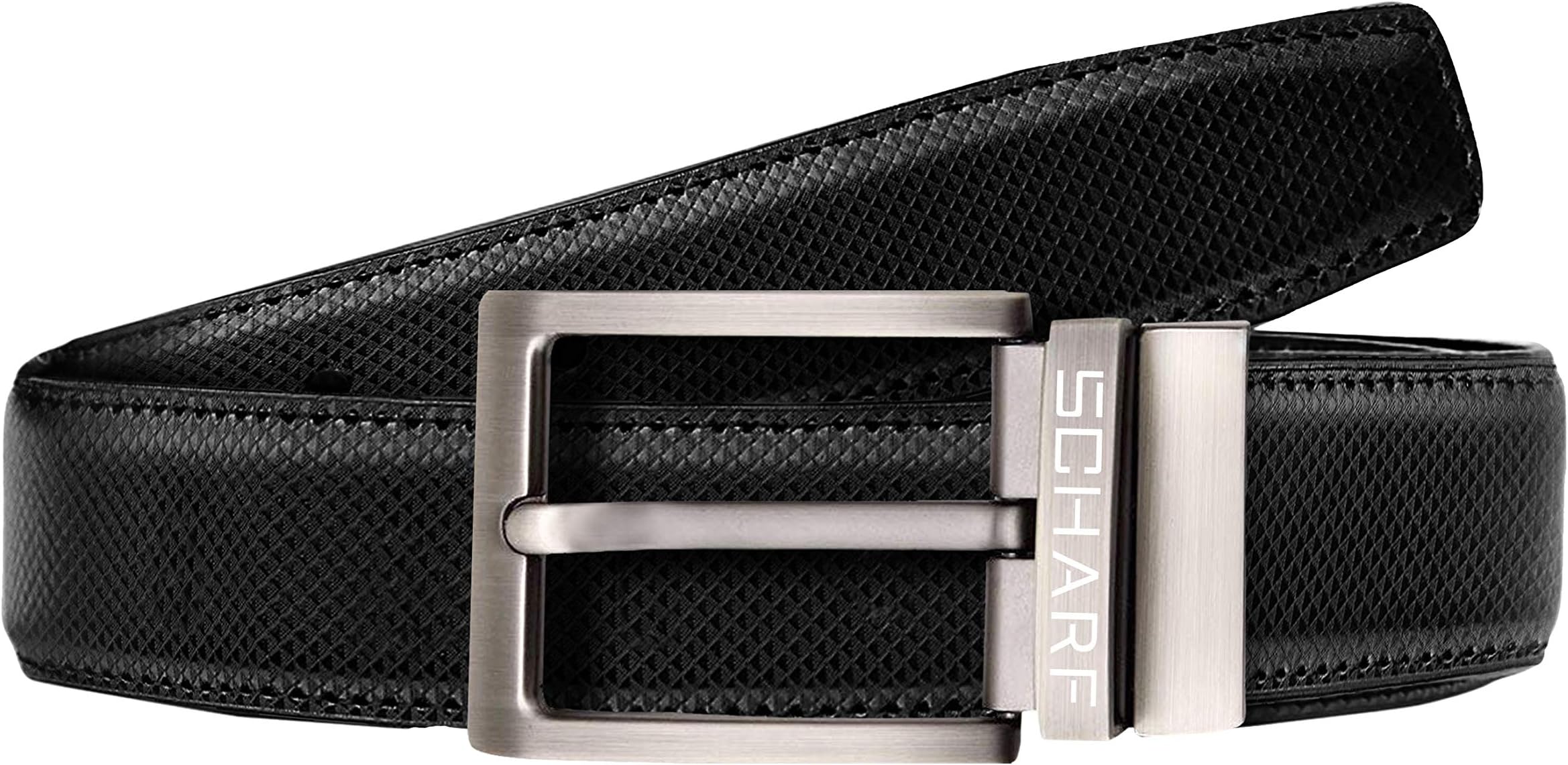 SCHARF Reversible Stitched Vegan Leather Belt for Men