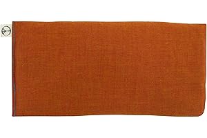 Peacegoods SCENTED Lavender Flax Seed Eye Pillow - 4 x 8.5 - Soft & Soothing Cotton - Naturally Calming Colors - terracotta orange apricot