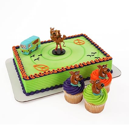 Amazon Com Scooby Doo Cake Topper And 24 Cupcake Topper Rings