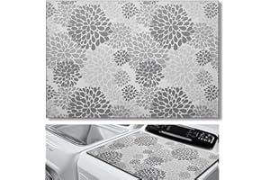 Teenyyou 1 Pcs 26" x 18" Dryer Top Protector Mat, Washer and Dryer Topper, Non Slip Waterproof Machine Cover Dust Proof Quick Drying Topper Pad for Laundry and Kitchen (Bloom)