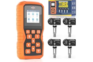 ISINFLASH TPMS Programming Tool XTP-SP820, Tire Pressure Monitor System Relearn Tool Set with 4PCS 315MHZ+433MHZ Metal Programmable Sensor, Original Sensor ID Cloning, Reset/Activate/Relearn Sensors