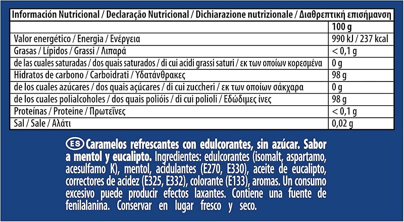 ORIGINAL Caramelle alla menta senza Zucchero - confezione da 128g (4x32g)
