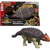 Mattel Jurassic World Rebirth Wild Roar Dinosaur Toy, Posable Ankylosaurus Figure, Tail Controlled Head Butt &amp; Multi Attack &amp; Sound, Digital Play