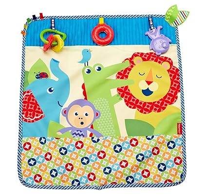 Fisher Price DYW52 Kleine Tierfreunde-Spieldecke, mehrfarbig