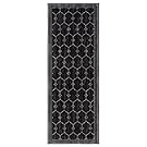 Ottomanson Authentic Collection Contemporary Trellis Design Runner Rug, 20" X 59", Black