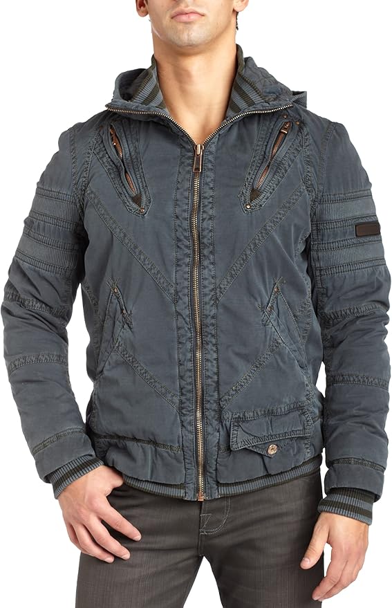 Jet Lag Men's Premium Hooded Jacket, Navy Blue, XXXLarge at Amazon Men