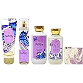 Bath & Body Works Butterfly Deluxe Gift Set - Body Cream - Fragrance Mist - Shower Gel and Body Lotion - with a Lavender Dream Bar Soap - Full Size