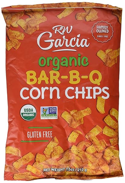 RW GARCIA ORGANIC BBQ CORN CHIPS, 212 GR