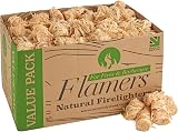 Flamers Natural Wood Wool Firelighters 200 Pack UK Made