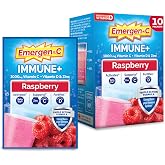 Emergen-C Immune+ 1000mg Vitamin C Powder, with Vitamin D, Zinc, Antioxidants and Electrolytes for Immunity, Immune Support Dietary Supplement, Raspberry Flavor - 30 Count/1 Month Supply