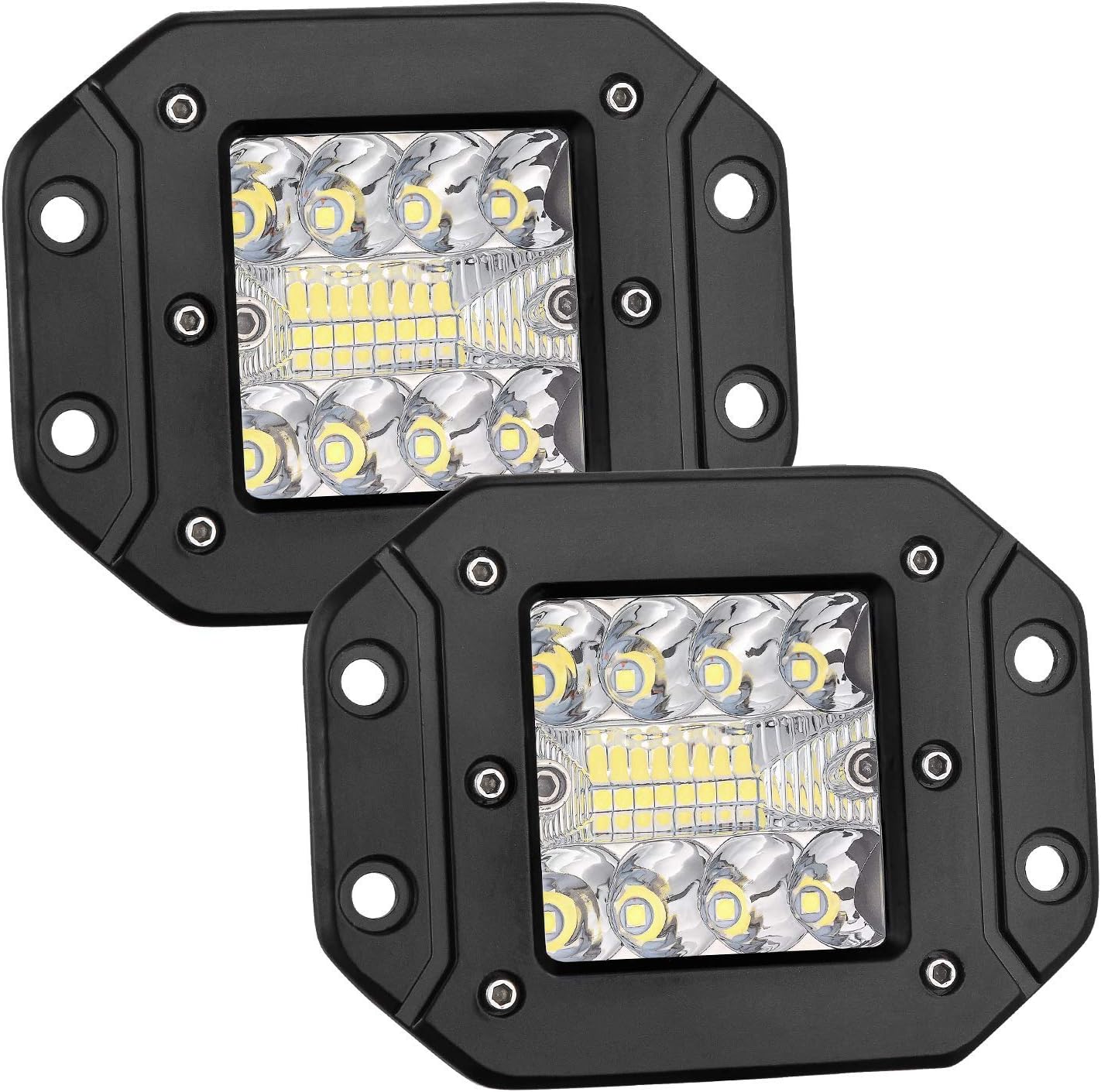LED Work Light WEISIJI 2Pcs Led Pods Light 48W Pencil Beam Offroad Driving Fog Lights LED Truck Lights Daytime Bumper Boat(2Pcs)