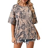 Anoumcy Camo Shirt for Women Mens Maple Leaf Print Camouflage T Shirt Summer Short Sleeve Oversized Camo Tee Shirts Tops