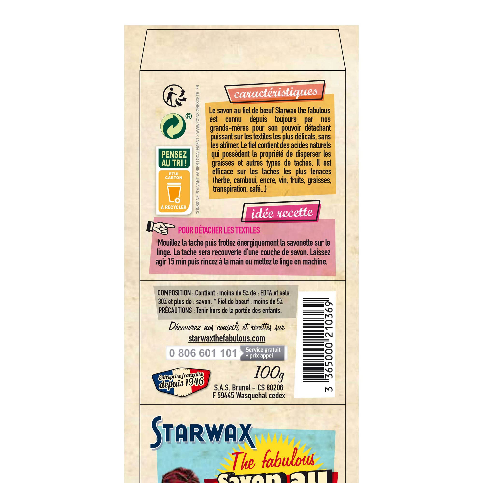 STARWAX FABULOUS Gallseife Fleckenseife 100 g 3