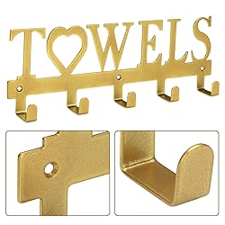 WeeksEight Metal Towel Holder Towel Rack, Wall