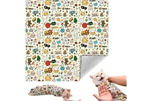 Cat Grooming Wrap, Self-Adherent Soft Cat Blanket to Wrap, Nail Clipping, Anti-Bite, Anti-Scratch, Anti-Escape Calming Wrap f