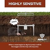 REPELEM Claw Mole Trap Reusable Large Pack of 3 Rust-Free Garden Deterrent view 5