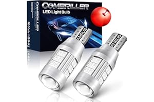 Combriller 912 921 LED Bulb Red Center High-Mounted Stop Lamp, Tail 3rd High Mount Brake Lights for Car, Truck, RV, T15 906 W16W 922 LED Bulbs, Brilliant Red