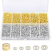 Qulltk 4600 Pcs Jump Rings for Jewelry Making Supplies, Keychain Making Kit | Gold &amp; Silver Open Rings with Opener Tools for Earrings, Keychains, Bracelet &amp; Necklace Repair Supplies, Charm Kit for Women