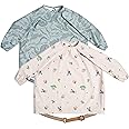 BIBaDO - Long Sleeve Baby Bibs - Babies & Toddlers 6-36 Months - Coverall Baby Led Weaning Bib - Easy Wipe, Soft & Waterproof