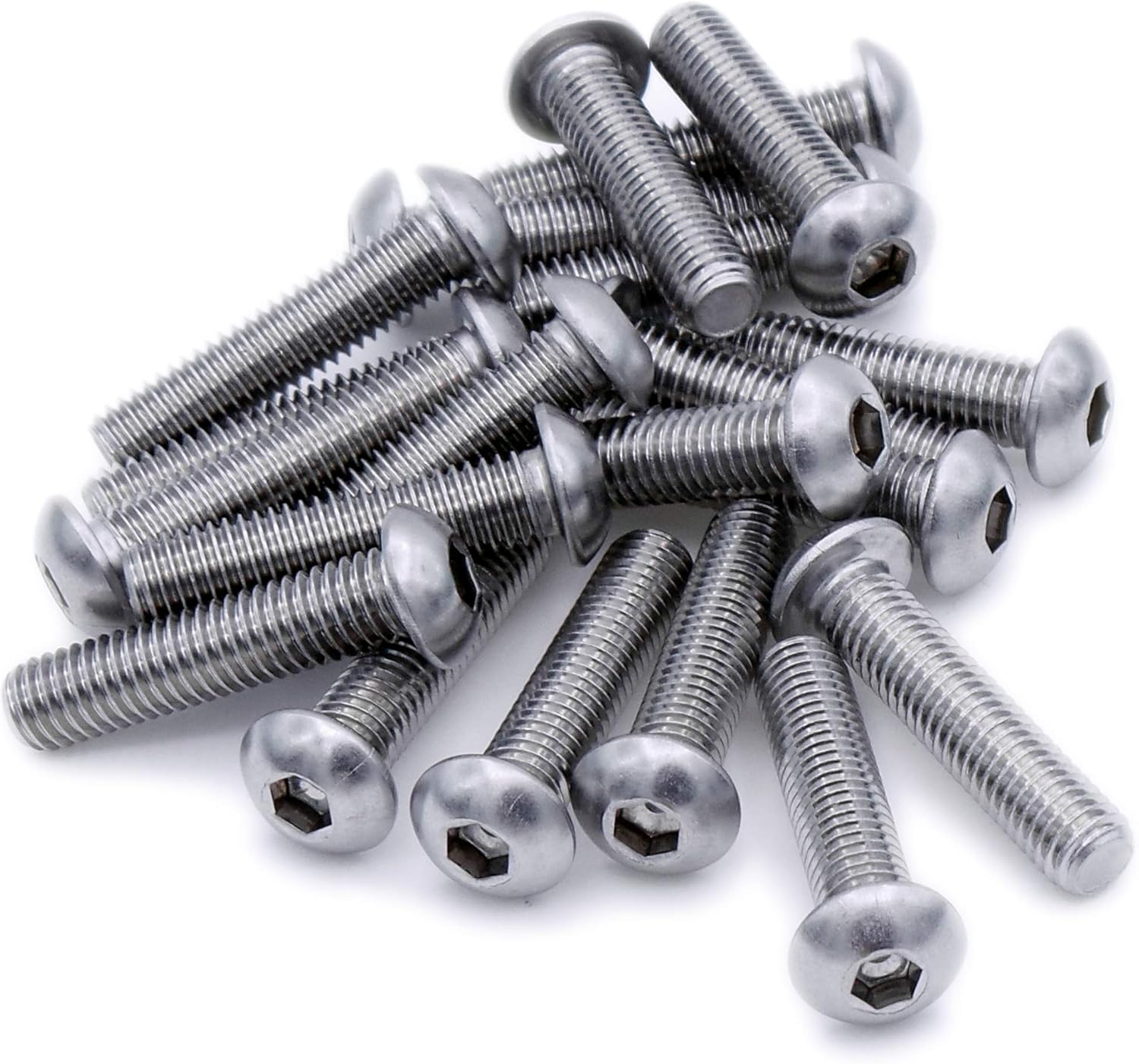 M3 (3mm x 12mm) Hex Socket Button Machine Screw (Bolt) Stainless