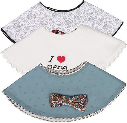 Amazon Co Jp よだれかけ スタイ女の子 男の子 ベビー ビブ 綿100 柔らかい 赤ちゃん 360度回転 男女兼用 スタイ かわいい 新生児 サイズ 調整可能 よだれかけ 3枚セット 出産お祝い ファッションイン風 ベビー マタニティ