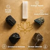 Anima Premium Protection Healing Crystals Set Large Obsidian Tourmaline view 3
