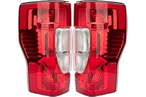 MIKAFEX Tail Light Assembly Compatible With 2020-2022 Ford F250/F350/F450 Super Duty Driver and Passenger Side Rear Taillight Tail Lamp Halogen Brake Lamp(w/o Blind Spot) (non- LED)