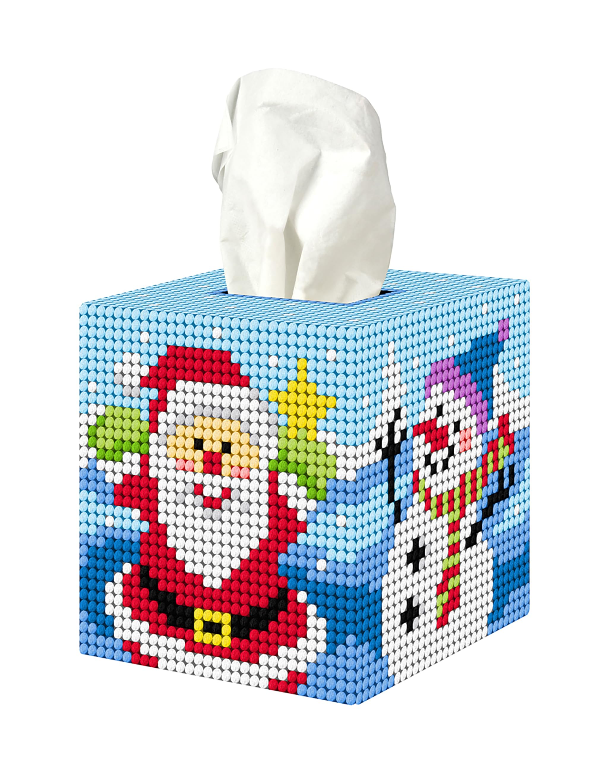 Orchidea - Tissue Box Cover - Needlepoint Kit - Christmas Santa - Plastic Canvas - 7 Count - for Adults - 5108