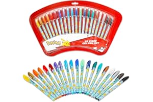 Pokemon Gel Pen Set - 20 Colorful Gel Pens for Drawing, Doodling, Coloring, Art