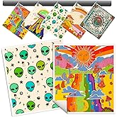 Miss Adola Swedish Dishcloths for Kitchen - 5 Pack Reusable Dish Cloths for Washing Dishes Absorbent Cute Funny Kitchen Towels Cleaning Sponge, Alien