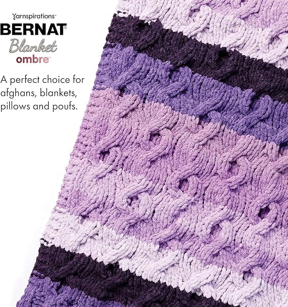 BERNAT BLANKET YARN, BURGUNDY OMBRE