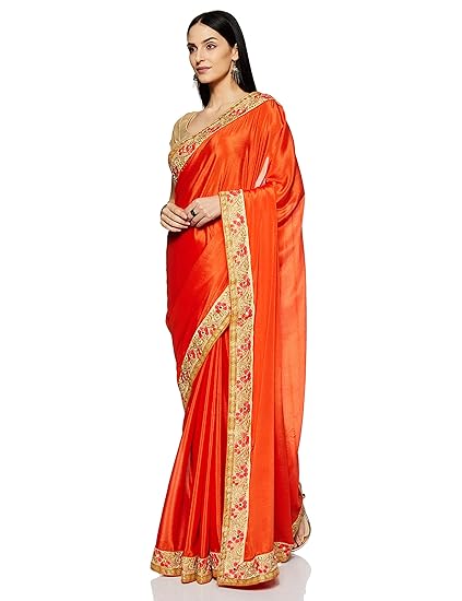 Womanista Synthetic Saree with Blouse Piece