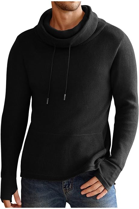men's funnel neck hoodie