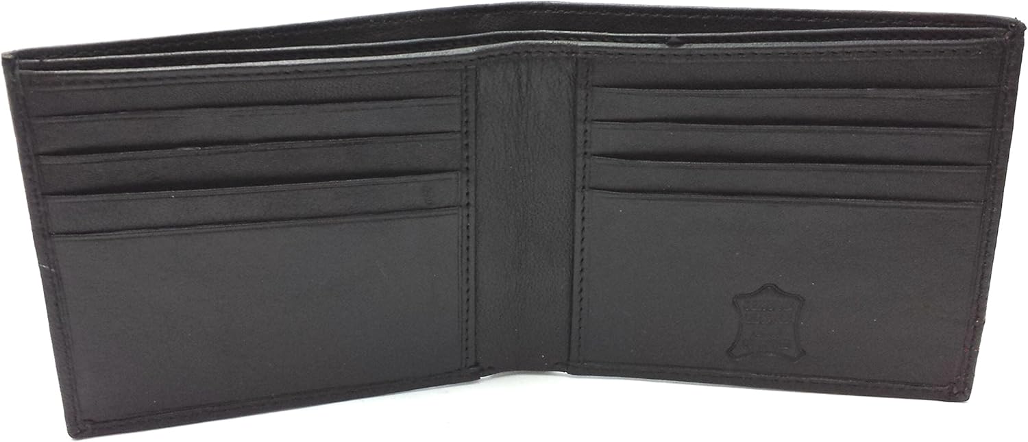 Buono Pelle RFID Blocking Designer Real Leather Mens Wallet Credit Carder Holder Bifold Purse with Gift Box - Image 4