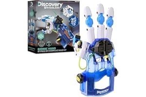 DISCOVERY KIDS Discovery Bionic Hand Robotics Kit – 87-Piece DIY STEM Toy for Kids| Build Your Own Wearable Robotic Hand| Hydraulic Cyborg Superhero Toy| Science & Engineering Model Kit| Boys & Girls Gift Ages 8+